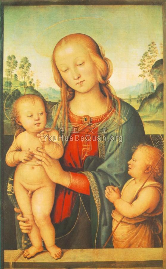 Madonna with Child and Little St John - 彼得罗·贝鲁吉诺